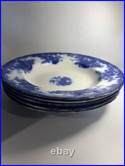 10.25 WILKINSON ARTHUR J Arcadia Flow Blue & White Plates Set Of 5 Read