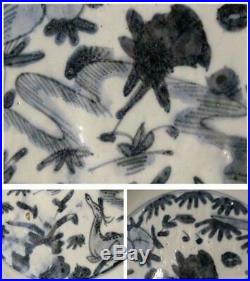 10.7inch Chinese Antique Blue & White porcelain plate kosometsuke CCVP37