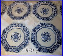 10 Antique Japanese Blue & White Porcelain Dishes Probably Arita Signed