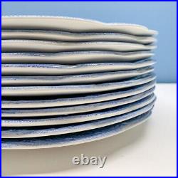 10 J & G Meakin ROMANTIC ENGLAND Blue HADDON HALL 10 Dinner Plates ROUND MARK