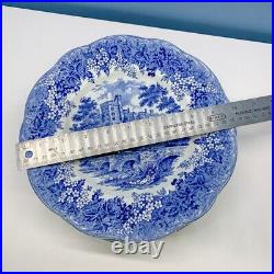 10 J & G Meakin ROMANTIC ENGLAND Blue HADDON HALL 10 Dinner Plates ROUND MARK