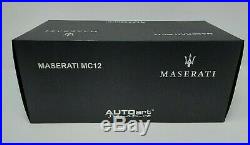118 AUTOart Signature Maserati MC12 Blue/White 75801 BOXED + REG PLATES