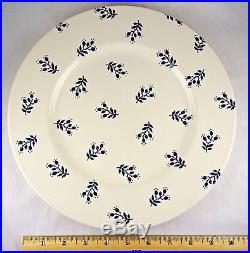 11 Pcs Ralph Lauren Denimware China White Blue Floral Dinner Plates, Soup Bowls+
