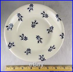 11 Pcs Ralph Lauren Denimware China White Blue Floral Dinner Plates, Soup Bowls+