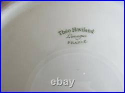 11 Pcs Th Haviland Limoges France Cobalt Gold Raised Floral 8 3/4 Lunch Plates