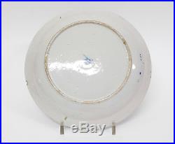 12 Antique 18thC Dutch Delft Pottery Blue & White Charger Plate De Grieksche A
