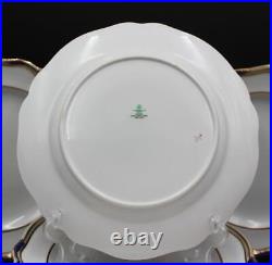 12 Copeland Spode Stafford Blue Leaf & Gold Dinner Plates T. Goode 10.5 9688