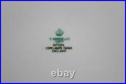 12 Copeland Spode Stafford Blue Leaf & Gold Dinner Plates T. Goode 10.5 9688