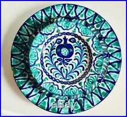 12 SET OF 3 Vintage Authentic FAJALAUZA Wall Plate Blue White Green Talavera