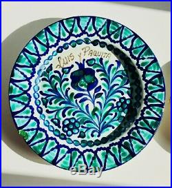 12 SET OF 3 Vintage Authentic FAJALAUZA Wall Plate Blue White Green Talavera