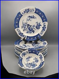14 pc Royal Staffordshire Cathay Ironstone J&G Meakin 12 Dinner Plates 2 Bowls