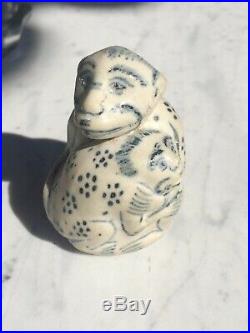 15th C Annamese Blue &White Monkeys Water dropper from Hoi An hoard shipwreck