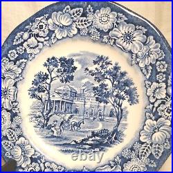 16 Lot Liberty Blue Staffordshire Monticello Bread & Butter Plates 6 England