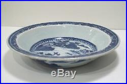 1760 BLUE WHITE FISHERMAN BOWL QIANLONG QING vase teapot cup NANKING plate