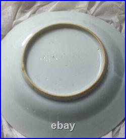 1780 Antique Chinese Canton Blue & white Porcelain Plate Dish Qianlong Export