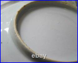 1780 Antique Chinese Canton Blue & white Porcelain Plate Dish Qianlong Export
