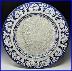 1896-1928 DEDHAM POTTERY 12.25 Rabbit Charger, Blue & White Arts & Crafts Plate