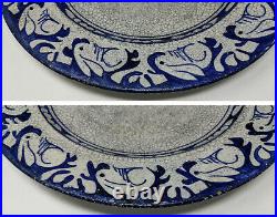 1896-1928 DEDHAM POTTERY 12.25 Rabbit Charger, Blue & White Arts & Crafts Plate