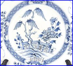 18th C Blue White Plate/dish Qianlong Period Qing Dynasty