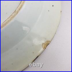 18th C. Chinese Antique Export Blue White Porcelain Bowl Plate Qing Canton 4 pc