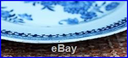 18th C Chinese Porcelain Plate Charger Blue & White Nanking Qianlong Export 10