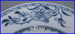 18th C Qianlong Blue & White Floral Plate Fine Detail 10.5-26cm Big SALE $395