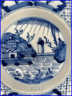 18th Century Blue & White Delft Plate 23cm