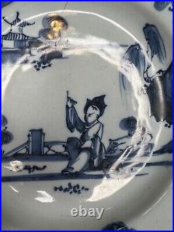 18th Century Blue & White English Delftware Dish cm