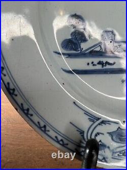 18th Century Blue & White English Delftware Dish cm