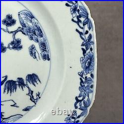 18th Century Chinese Qianlong Period Blue & White Octagonal Export Plate