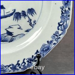 18th Century Chinese Qianlong Period Blue & White Octagonal Export Plate