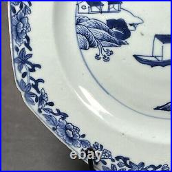 18th Century Chinese Qianlong Period Blue & White Octagonal Export Plate