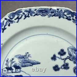 18th Century Chinese Qianlong Period Blue & White Octagonal Export Plate