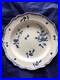 18th c English Blue & White Handpainted Creamware Plate, scattered Flowers