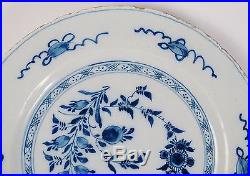 18th century Blue and White English Delft tin glaze faience plate