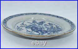 18thc English Delft Charger Plate Blue & White Plate Earthenware Faience 121/4