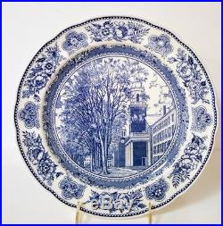 1931 Wedgwood Yale University Set Of 10 Plates -10 White And Blue