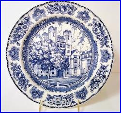 1931 Wedgwood Yale University Set Of 10 Plates -10 White And Blue