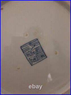 19th Century Japanese Blue & White Floral Pattern 10 Porcelain Plate