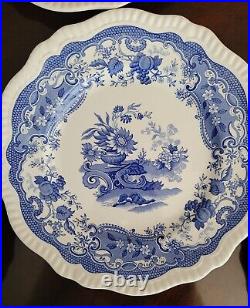 1 Set Of 10 Spode Dinner Plates, 10.5 Blue Room Assorted Scenes-excellent Cond