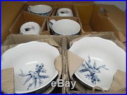 222 Fifth ADELAIDE-BLUE & WHITE 17 piece set Missing A Few Plates