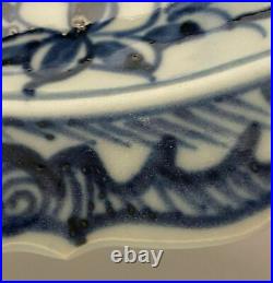 22cm. Chinese Antique Porcelain Blue and White Ceramic Plate Handpainted China