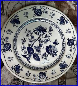 2X ENGLISH IRONSTONE TABLEWARE (EIT)Serving bowl Blue&White Dinner Plate England