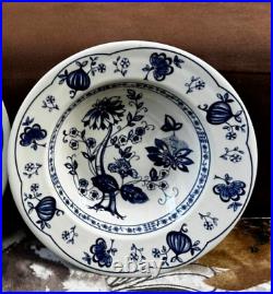 2X ENGLISH IRONSTONE TABLEWARE (EIT)Serving bowl Blue&White Dinner Plate England