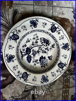 2X ENGLISH IRONSTONE TABLEWARE (EIT)Serving bowl Blue&White Dinner Plate England