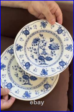 2X ENGLISH IRONSTONE TABLEWARE (EIT)Serving bowl Blue&White Dinner Plate England