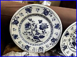 2X ENGLISH IRONSTONE TABLEWARE (EIT)Serving bowl Blue&White Dinner Plate England