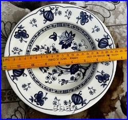 2X ENGLISH IRONSTONE TABLEWARE (EIT)Serving bowl Blue&White Dinner Plate England