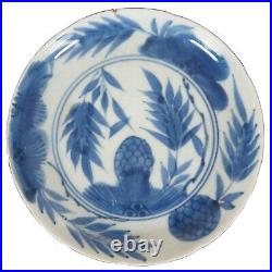 2 18th Century Antique Kangxi Blue & White Chinese Porcelain Plates Dish 7