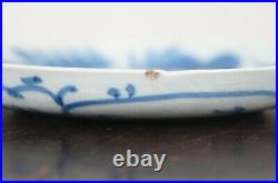 2 18th Century Antique Kangxi Blue & White Chinese Porcelain Plates Dish 7